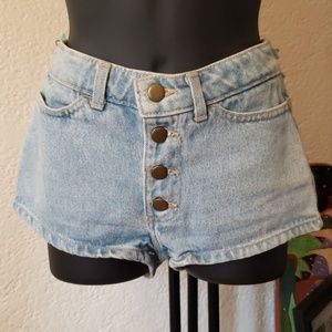 American Apparel High Waist Jean Shorts